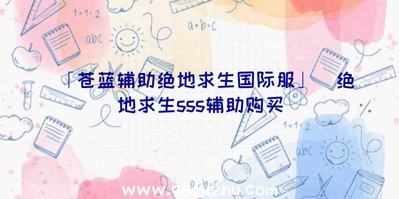 「苍蓝辅助绝地求生国际服」|绝地求生sss辅助购买